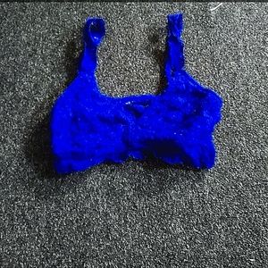 X small blue bralet